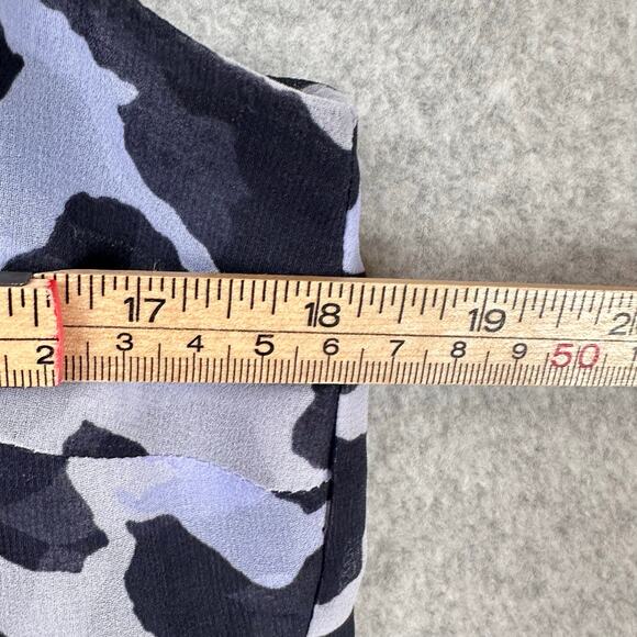 CAbi Leopard Animal Print Blouse Size S Violet Purple Peplum Chiffon Top 5536 - Picture 9 of 10